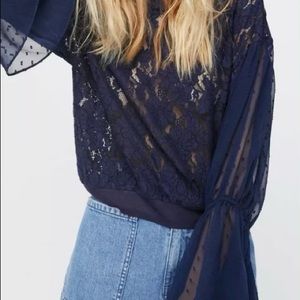 Free People blue blouse